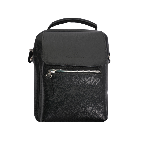 کیف دوشی چرم طبیعی مشکی سایز NN