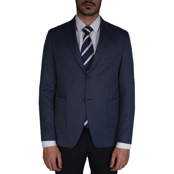 کت تک جناقی یقه بلیزر ‌BOLARSEN سرمه ای سایز 48 D