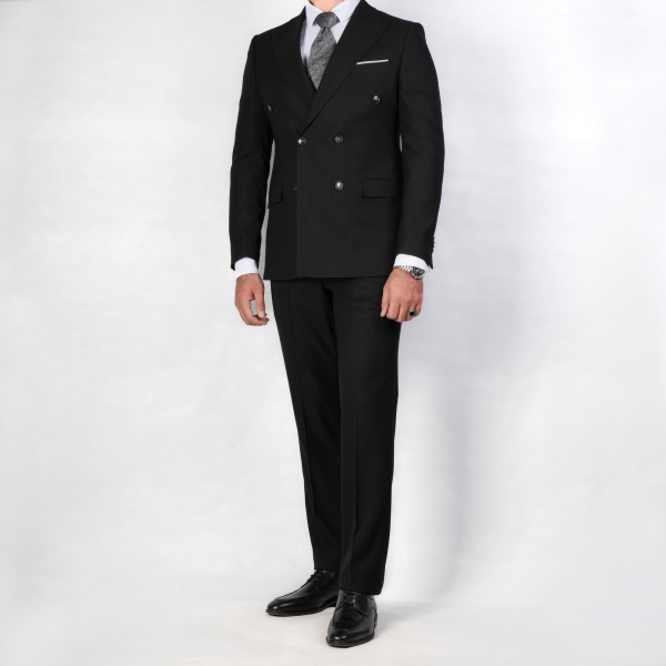 کت شلوار دبل برست دیپلمات شاین بولارسن مشکی سایز 48 D